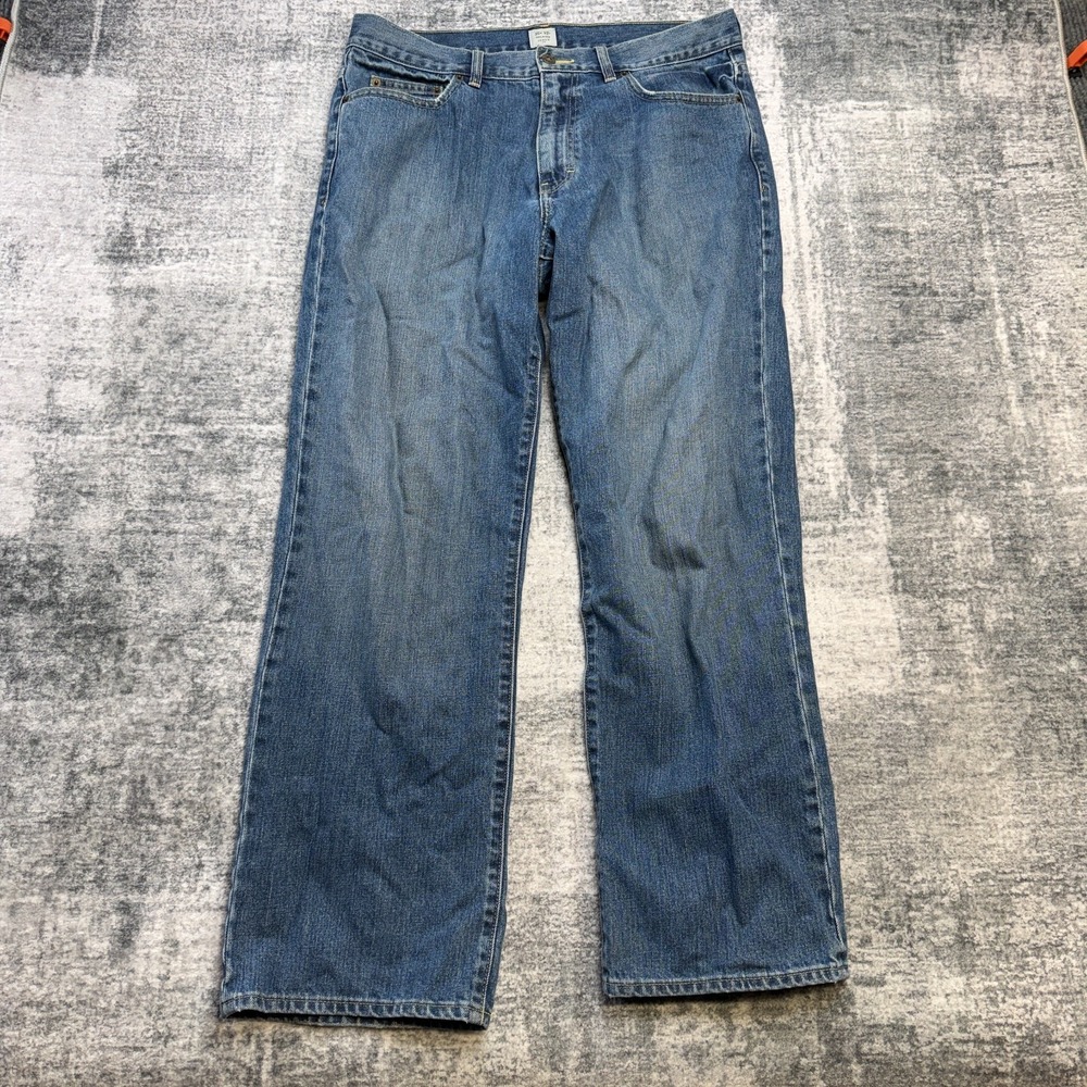 J Crew Jeans Mens 35x32 Blue Relaxed Straight Denim Y2K Style Classic Norm Dad